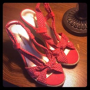 Polka dot espadrilles-size 7